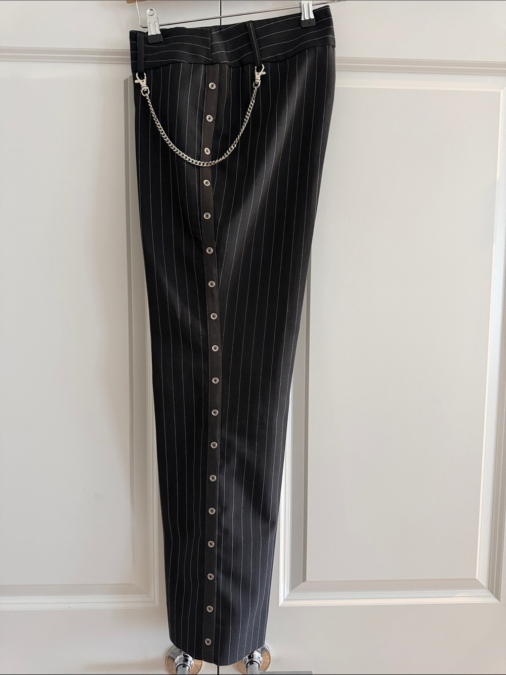 Vtg Goth Alt black pinstriped pants